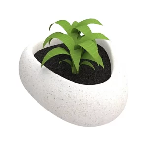 chau hoa nhua composite hinh tam giac bo tron 21209