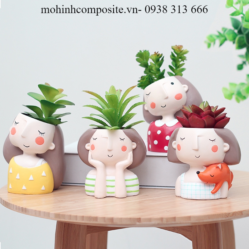 mô hình chậu cây composite quà tặng không gian sống xanh - Mô hình chậu cây composite- quà tặng không gian sống xanh