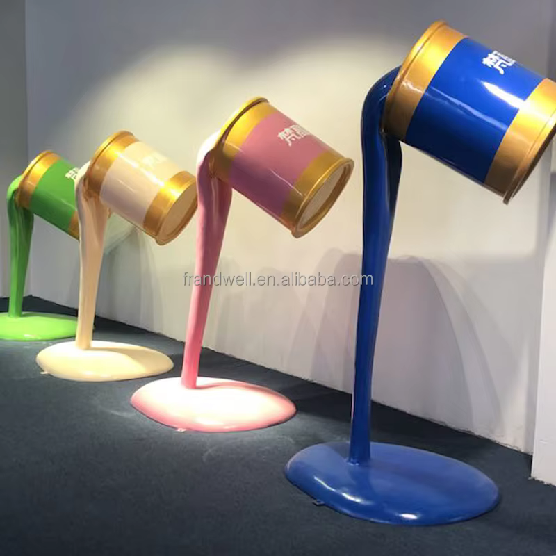 Prop Xô Sơn Lộn Ngược Composite Khổng Lồ Tác Phẩm Nghệ Thuật Trang Trí Sự Kiện Prop Xô Sơn Lộn Ngược Composite Khổng Lồ Tác Phẩm Nghệ Thuật Trang Trí Sự Kiện — chi tiết composite sợi thủy tinh