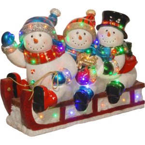 Tượng Người Tuyết Snowman LED Composite Phát Sáng Trang Trí Noel Ngoài Trời — composite trang trí Giáng sinh, sản xuất tại TP.HCM, ngk.vn / mohinhcomposite.vn