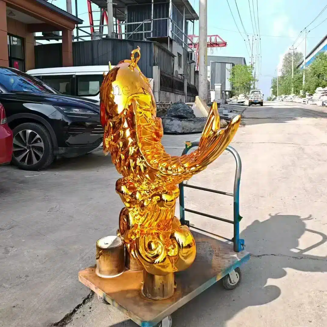 Tượng Cá Chép Composite Trang Trí Sân Vườn & Phong Thủy Theo Yêu Cầu Cá chép composite trang trí tiểu cảnh sân vườn — bền ngoài trời, không phai màu
